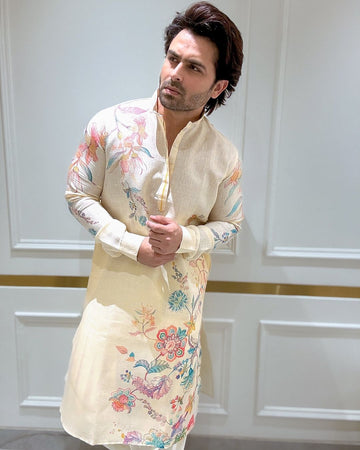 FLORAL PRINTED KURTA WITH PAJAMA SET