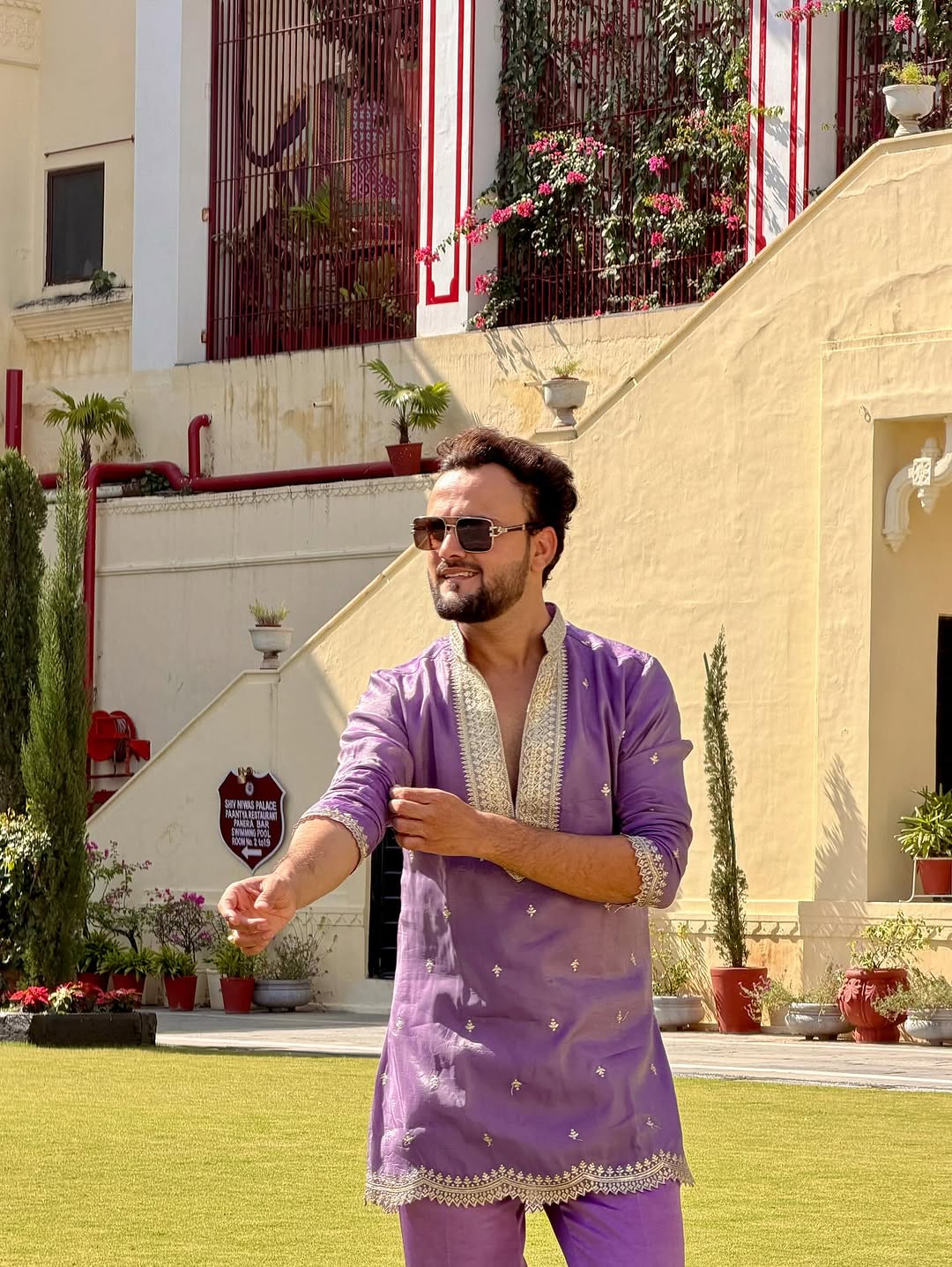 Monochrome Silk Kurta Set